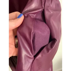 Pinch Deep Wine Faux Leather Dress NWT size‎ medium thumbnail 4