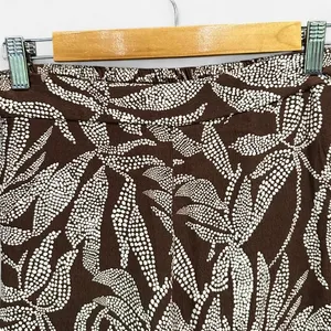 DeFacto 100% Viscose Chocolate Brown Botanical Wide Leg Pants Small Boho Resort thumbnail 6
