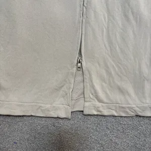 Zara Neutral Cream Cotton Jersey Zip-Front Straight Midi Skirt thumbnail 2