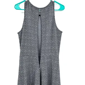 Gap size medium sleeveless a line dress hidden rear‎ zip black white print thumbnail 4