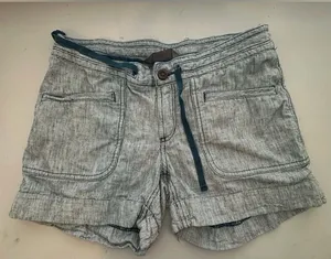 The North‎ Face Striped Cotton Railroad Drawstring Casual Shorts Womens Size 4 thumbnail 1