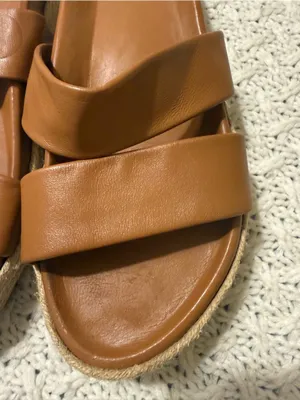 Beek Twinspot Platform Leather Sandals Tan Brown Women's Size 8 slides thumbnail 10
