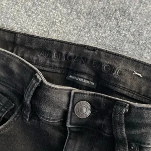 American Eagle Black Hi Rise Skinny Jeans Y2k Grunge Mallgoth Dark Office Siren thumbnail 2