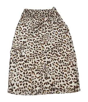 Free People Women's Leopard Print Satin Slip Skirt Size 6 Brown Midi thumbnail 1