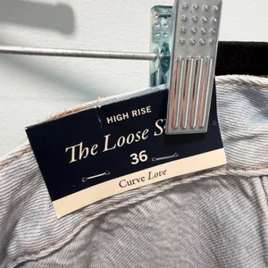 Abercrombie &‎ Fitch The Loose Short Light Wash 36 Curve Love High Rise Casual thumbnail 3