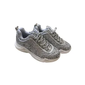 Wild Diva Lounge women’s silver sparkling shoe/ sneakers size 7.5 SKU 3544 thumbnail 3