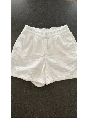 Old Navy White Crinkle Gauze Shorts High Waisted Comfort Waistband Size S thumbnail 5