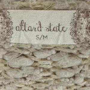 Altar'd State Sweater Womens S/M Beige Oversized Boucle Knit V-Neck Slouchy thumbnail 4