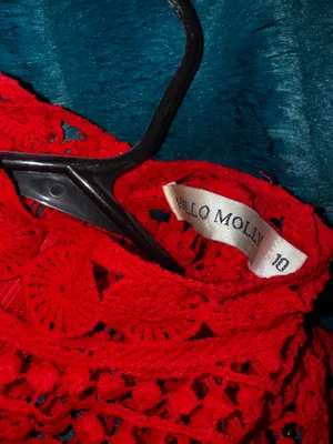 Hello Molly Red Lace Mini Dress thumbnail 2
