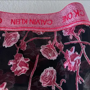 NWT Calvin Klein One Mesh Floral Pull On Bralette Adj Straps Romantic Pink Large thumbnail 3