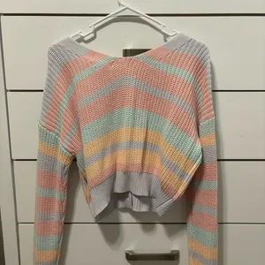 Jessica Simpson Pastel Stripe Cardigan NWT thumbnail 3