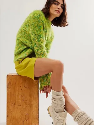 Free People Can't Blame Me Linen Mini Skirt Citronelle 2 Small Summer Dopamine thumbnail 8