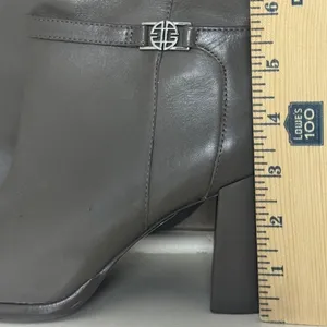 Antonio Melani‎ Grey Leather Over The Knee Mob Wife Boots 6M Chunky Heel Matrix thumbnail 11