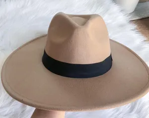Light brown fedora with black trim, brand new thumbnail 1