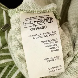 Anthropologie Pilcro Green Wharfside Striped Hoodie‎ 100% Cotton Size M thumbnail 12