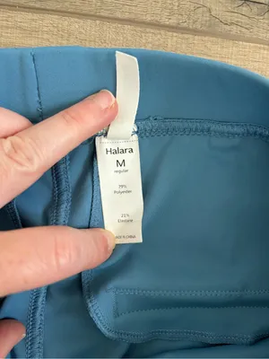 Halara High Waisted Flex Body Sculpt Wide Leg Trouser Pants Light Blue M thumbnail 4