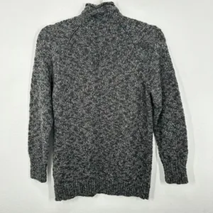 L.L. Bean Women's Gray 100% Cotton Turtleneck Long Sleeve Knit Sweater Cabincore thumbnail 9
