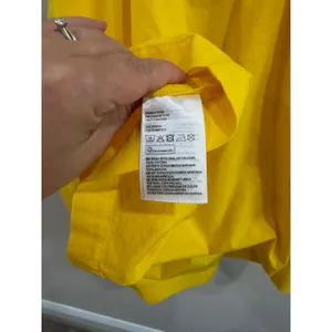 H&M Yellow Spaghetti‎ Strap Peasant Mini Dress 100% Cotton Size XL thumbnail 3