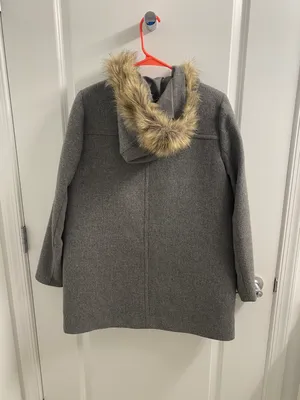 J. Crew Mercantile Gray Vail Parka Fur Trim Hood Coat thumbnail 6