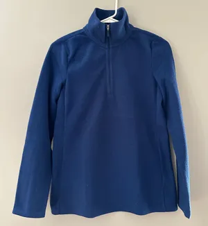 GAP Women’s Blue 1/4 Zip Fleece Pullover Mock Neck Long Sleeve M thumbnail 1