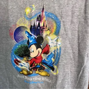 Disney DisneyLand Resort womens Mickey Mouse short sleeve t-shirt grey large thumbnail 2