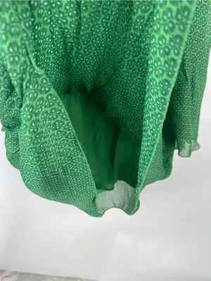 Marie‎ la Lune XL Green Silk Blend Layered High-Low Dress Made in Italy thumbnail 6
