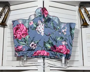Victoria's Secret satin floral shorts pj bottom sexy boho fairy festival sz L thumbnail 1