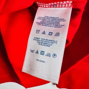 Lands End Red Mock Neck Long Sleeve Cotton Shirt Large 14-16 thumbnail 4