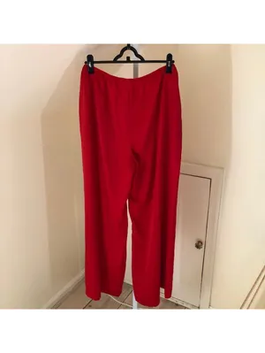 Auden NWT Women's Red Satin Pajama Pants Size XL thumbnail 8