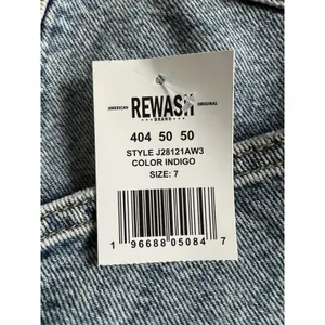 New York ReWash Women's Jean‎ Indigo Low Rise Wide Leg Size 7 Style J28121AW3 thumbnail 8