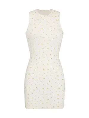 SKIMS Sleeveless White Dress with Gold Dot Pattern thumbnail 3