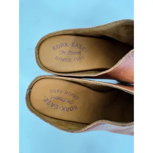 Kork-Ease Brown Leather Platform Mules Block Heel Square Toe KE0016916 Size 8M thumbnail 3