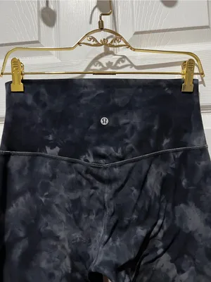 Lululemon Align Pant Diamond Dye Full Length Leggings Size 8 Pitch Graphite Gray thumbnail 10