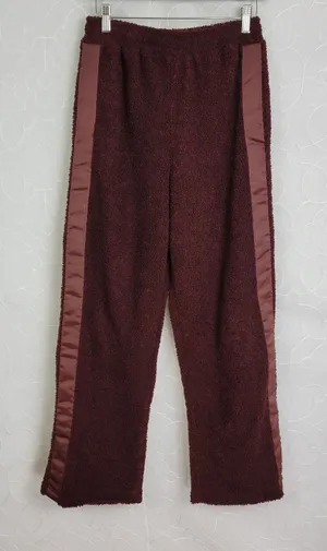 Saturday Sunday Anthropologie Womens Pants XS Red Fleece Wide Leg Sweatpants thumbnail 1