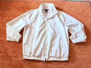 Koret White Minimalist Zip Jacket Lightweight Casual Size M thumbnail 1