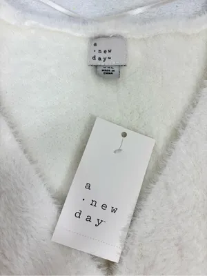 a new day Cream Fuzzy Button-Front Cardigan Sweater Size XXL NEW thumbnail 5
