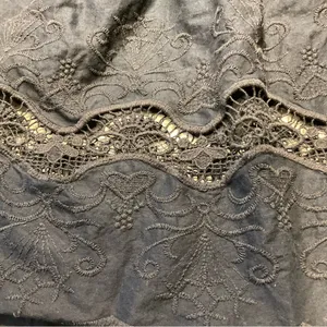 Banana Republic Navy Blue Eyelet Embroidery Tank Top Baby Doll Cotton Sz S thumbnail 3