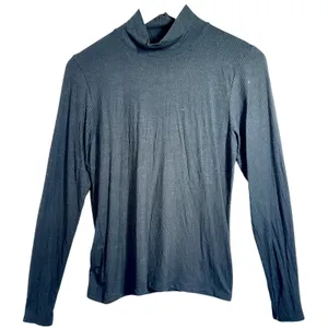 Abercrombie & Fitch Black Ribbed Knit Long Sleeve Mock Neck Sweater Top Size M thumbnail 2