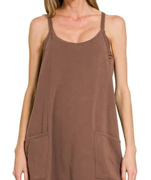 Zenana Cami Mini Dress with Built-in Romper Liner‎ thumbnail 1