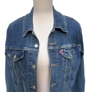 Levis Trucker Jacket XL Blue Denim Button Front Classic Pockets Workwear Western thumbnail 2