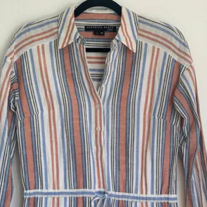 Veronica Beard Jeans Ardith 100%‎ Cotton Striped Mini Shirt Dress thumbnail 6