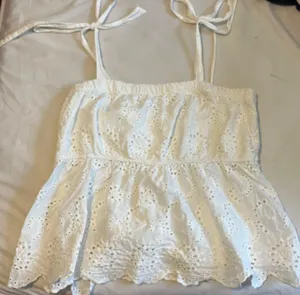 American Eagle White Floral Pattern Tank thumbnail 1