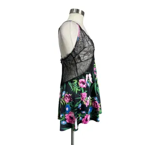 Victoria's‎ Secret Floral Lace Trim Slip Mini Dress Lingerie Size L thumbnail 4
