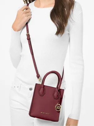 Michael Kors NW(partial)tag Mercer Extra-Small Pebbled Leather Crossbody Bag thumbnail 1