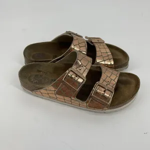 Birkenstock Arizona Gator Gleam Copper Two-Strap Comfort Sandal EU 38‎ US 7 thumbnail 2