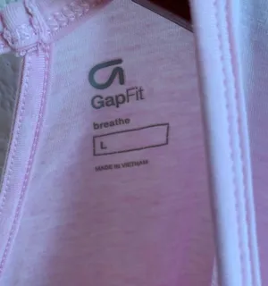 Gap Fit Pink Drape Back Long Sleeve L thumbnail 2