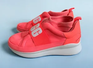 UGG Neon Orange Pink Hi Top Sneakers Size US 9 thumbnail 1