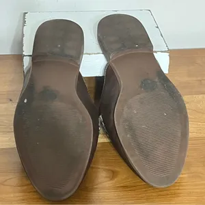 Loft Elegant Brown Faux‎ Leather Tassel Detail Loafers Women’s Size 8M thumbnail 6