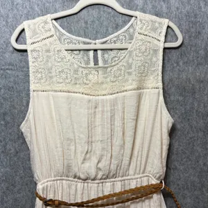 Perch by Blu‎ Pepper Lace Sleeveless Dress Belt Lined 1XL Boho Cottagecore thumbnail 2