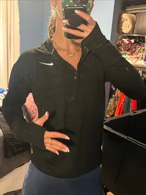 Nike Black Half-Zip Hoodie thumbnail 1